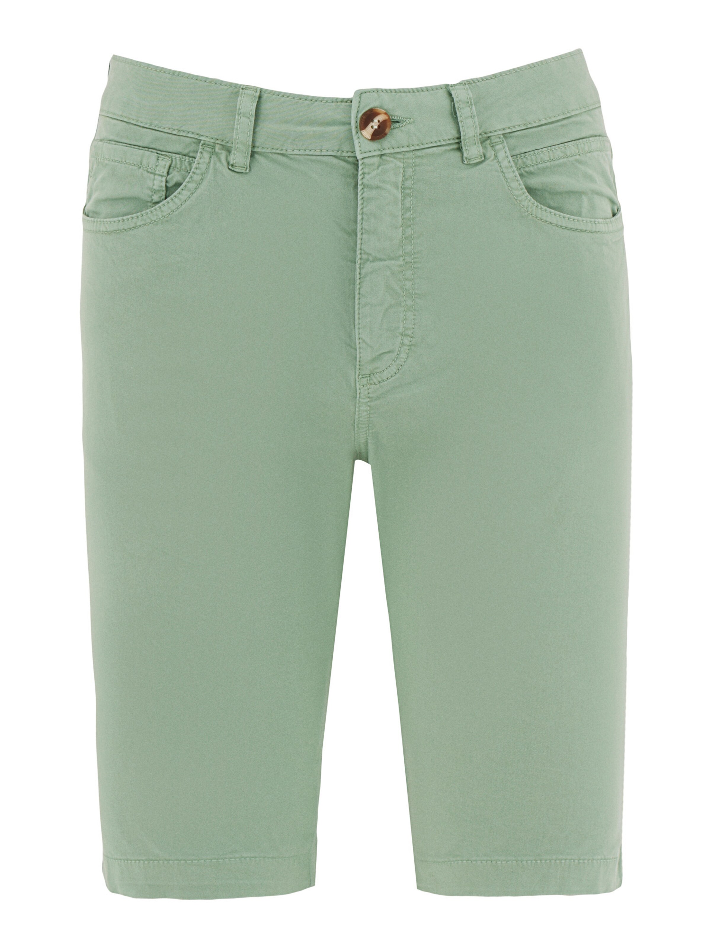 Organication Shorts in Grün: Vorderseite