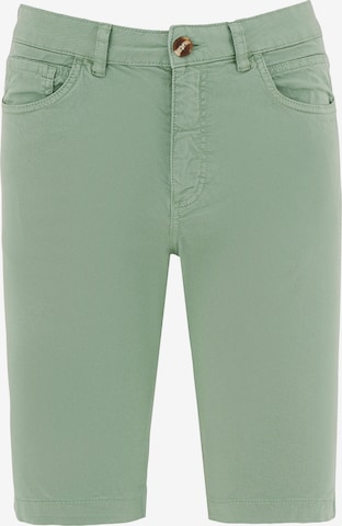 Organication Shorts in Grün: Vorderseite