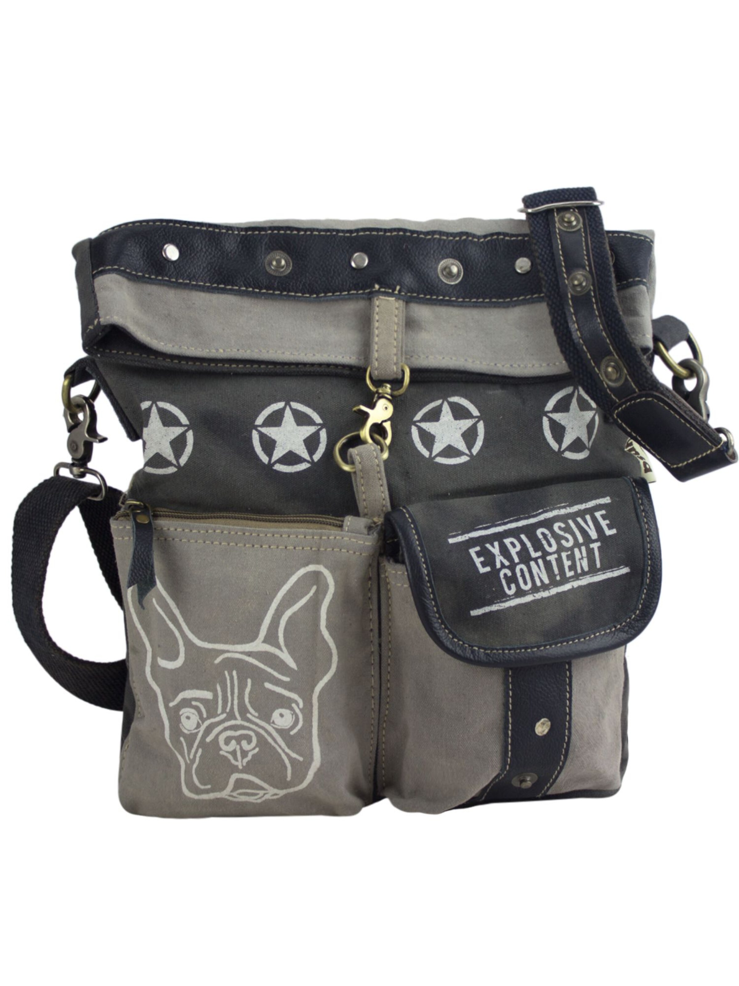 Sunsa Crossbody Bag 'Sunsa' in Grey: front