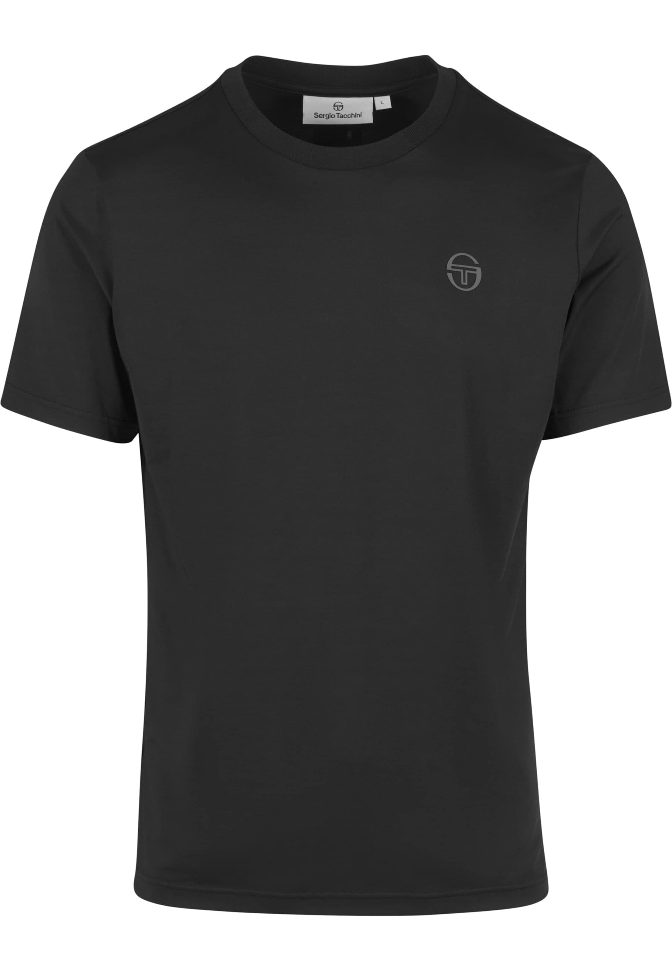 Sergio Tacchini Shirt 'Pelle' in Zwart: voorkant