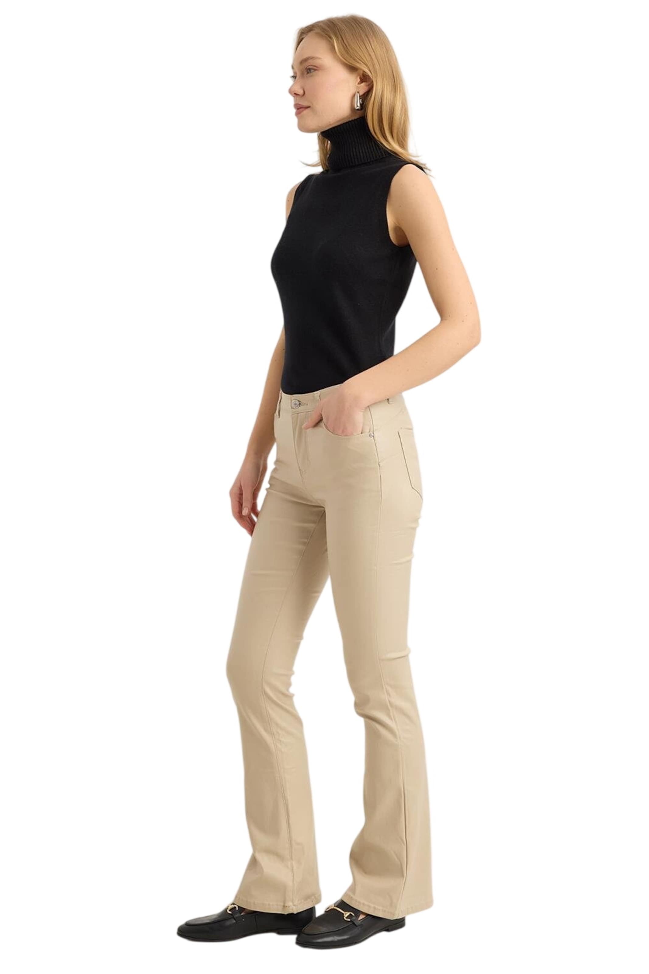 HOME STORE Boot cut Trousers in Beige