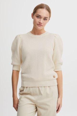 Oxmo Trui in Beige: voorkant