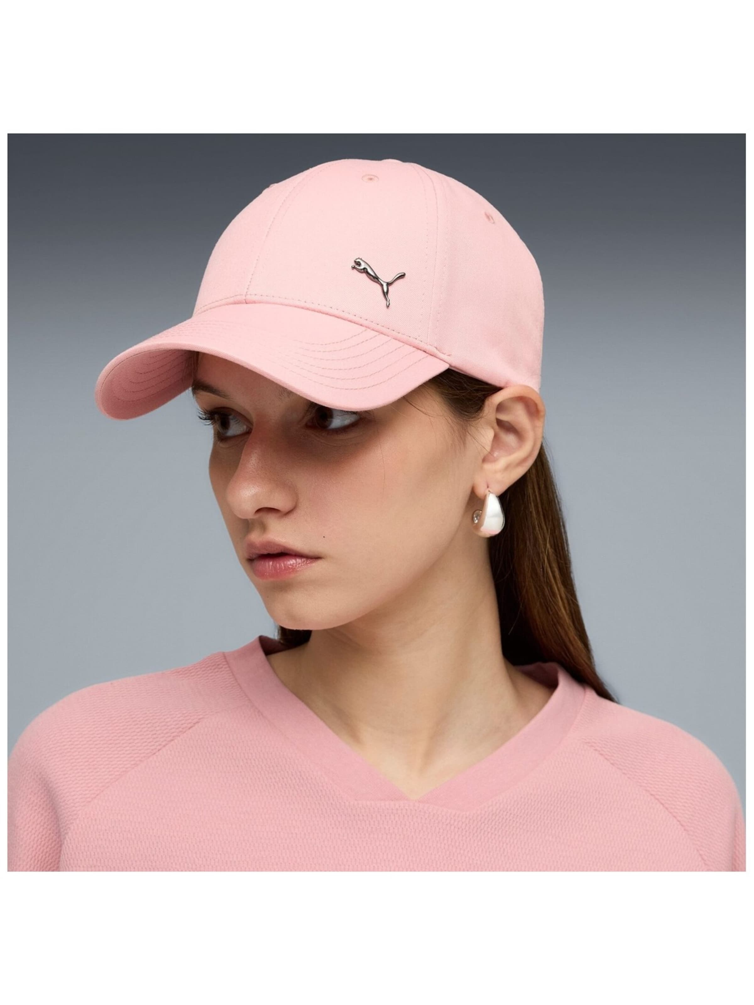 PUMA - Gorra deportiva 'Puma Ess Metal Cat Bb Cap' en rosa