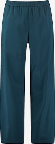 SAMOON Wide leg Cargobroek in Blauw: voorkant