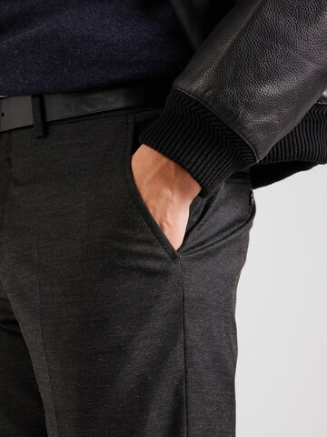 SELECTED HOMME Slim fit Trousers with creases 'SLHCEDRIC' in Grey