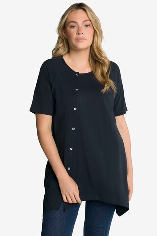 Ulla Popken T-Shirt (GOTS) in Blau: predná strana