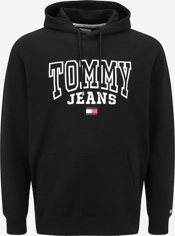 Tommy Jeans Plus Mikina – černá: přední strana