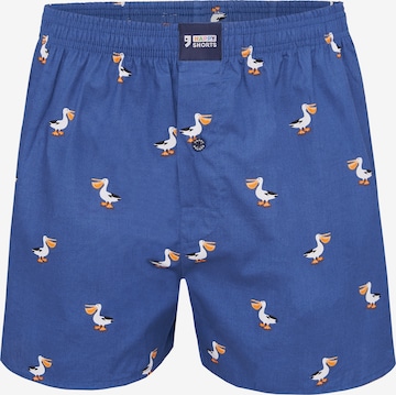 Happy Shorts Boxershorts ' Prints ' in Blauw: voorkant