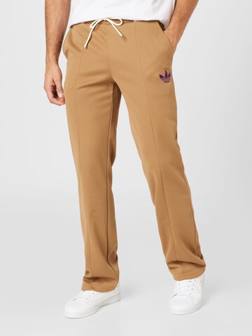 Pantalon ADIDAS ORIGINALS en marron : devant