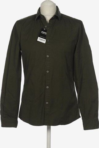 STRELLSON Button Up Shirt in M in Green: front