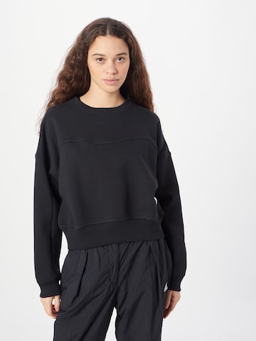 ADIDAS SPORTSWEAR Sports sweatshirt 'Lounge Fleece' in Black: front