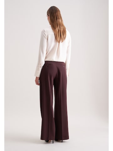 SEIDENSTICKER Wide leg Trousers with creases in Brown
