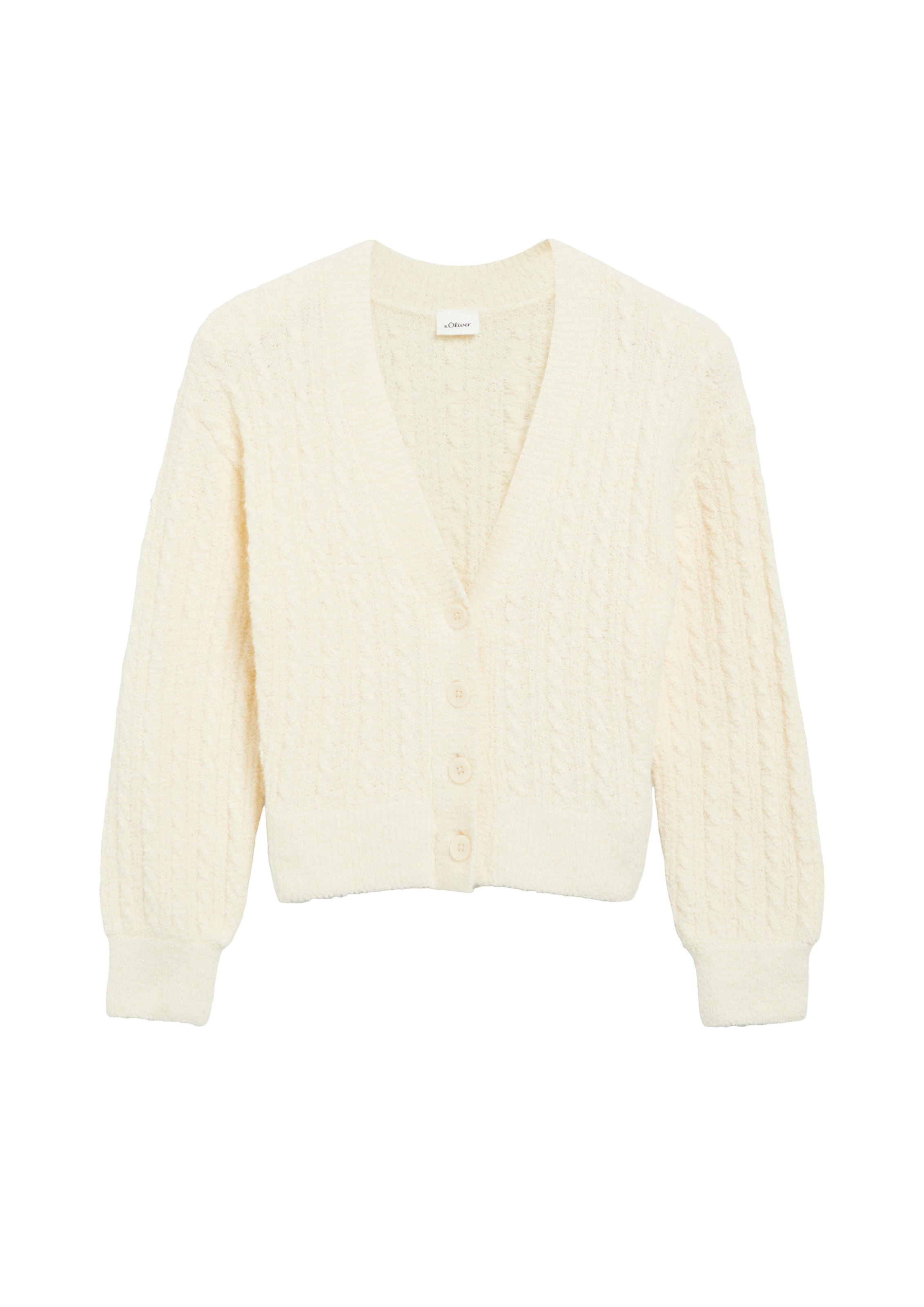 s.Oliver Cardigan en 146-152 en crème, Vue avec produit