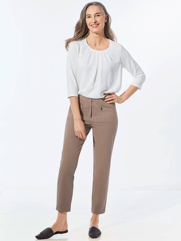 Goldner Tapered Trousers 'LOUISA' in Beige