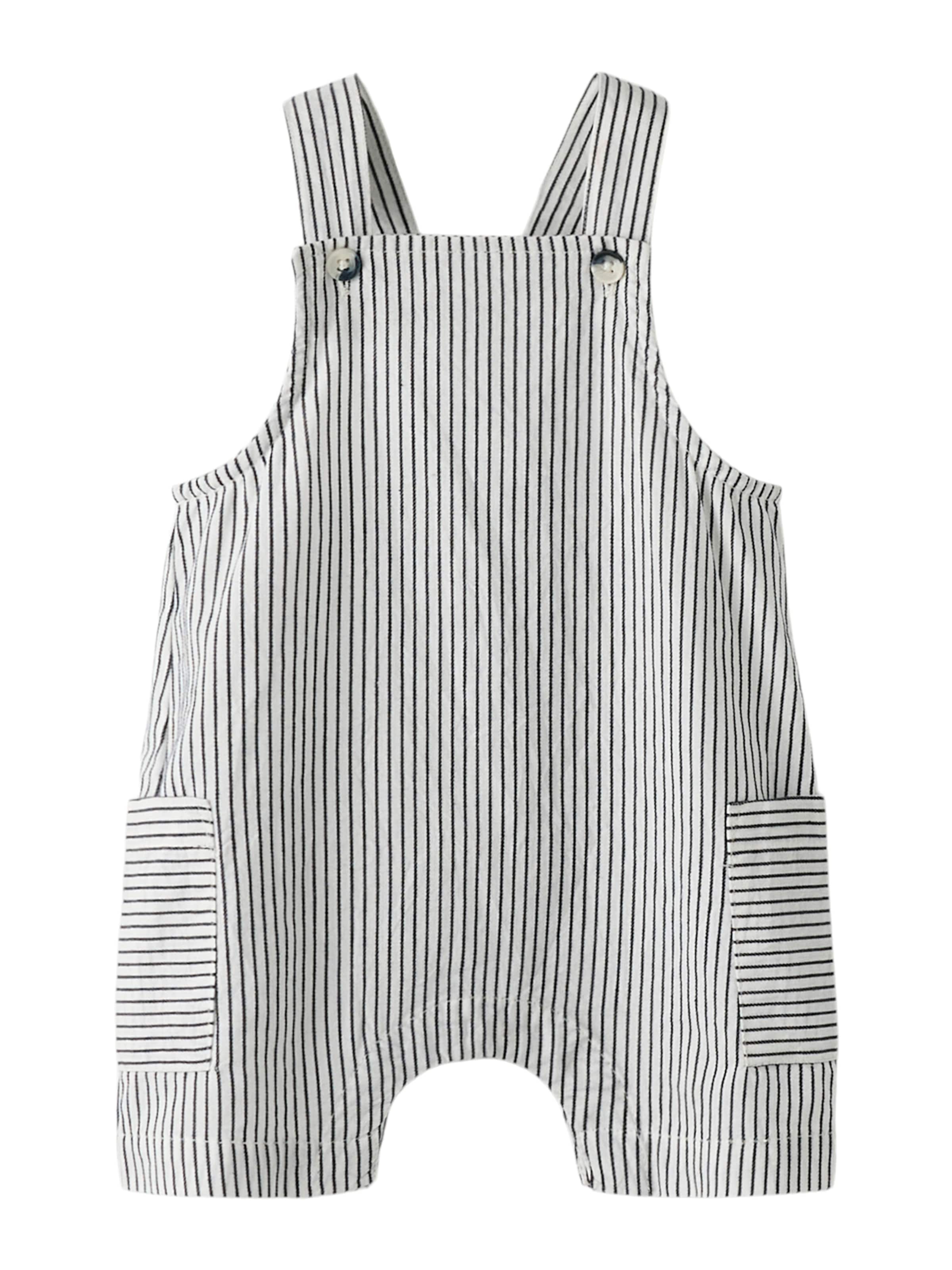 NAME IT Regular Hängselbyxa 'NBMFAR' i vit: framsida