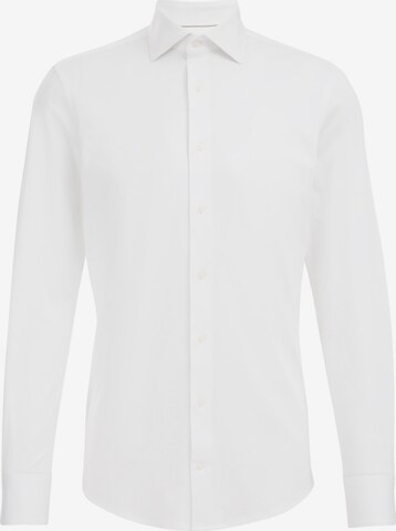 WE Fashion Přiléhavý střih Košile – bílá: přední strana