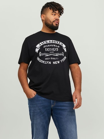 Jack & Jones Plus T-Shirt in Schwarz: predná strana