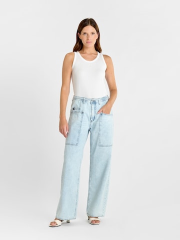 Wide Leg Jean Le Temps Des Cerises en bleu