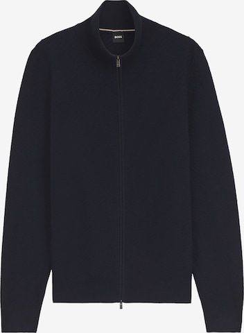 BOSS Knit Cardigan in Blue: front