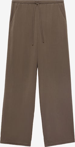 MANGO Wide Leg Housut 'RIGA' värissä ruskea: etupuoli