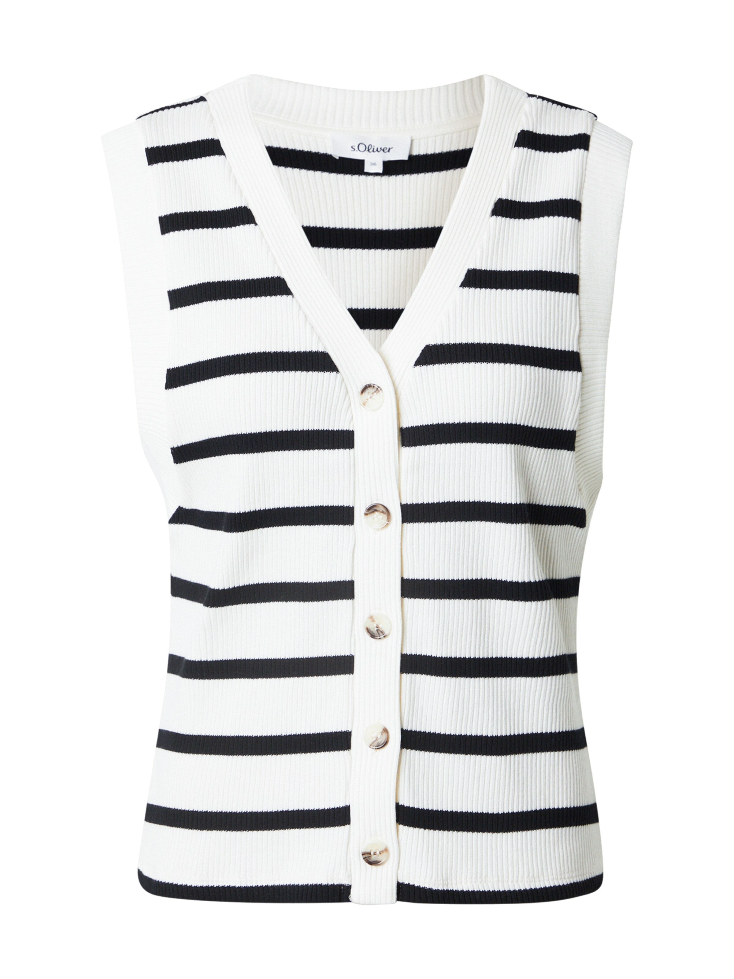 s.Oliver Πλεκτό γιλέκο σε μπεζ: μπροστά