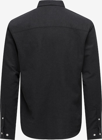 Only & Sons Slim fit Skjorta 'Gudmund' i svart