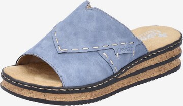 Rieker Mules in Blue: front