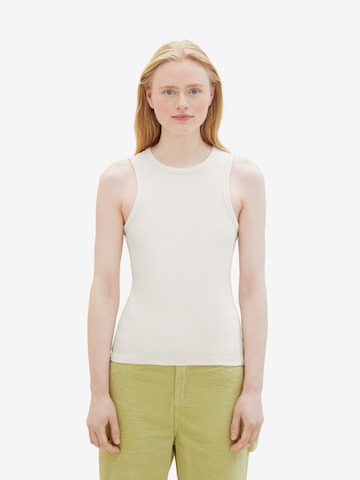 TOM TAILOR DENIM Top in White: front