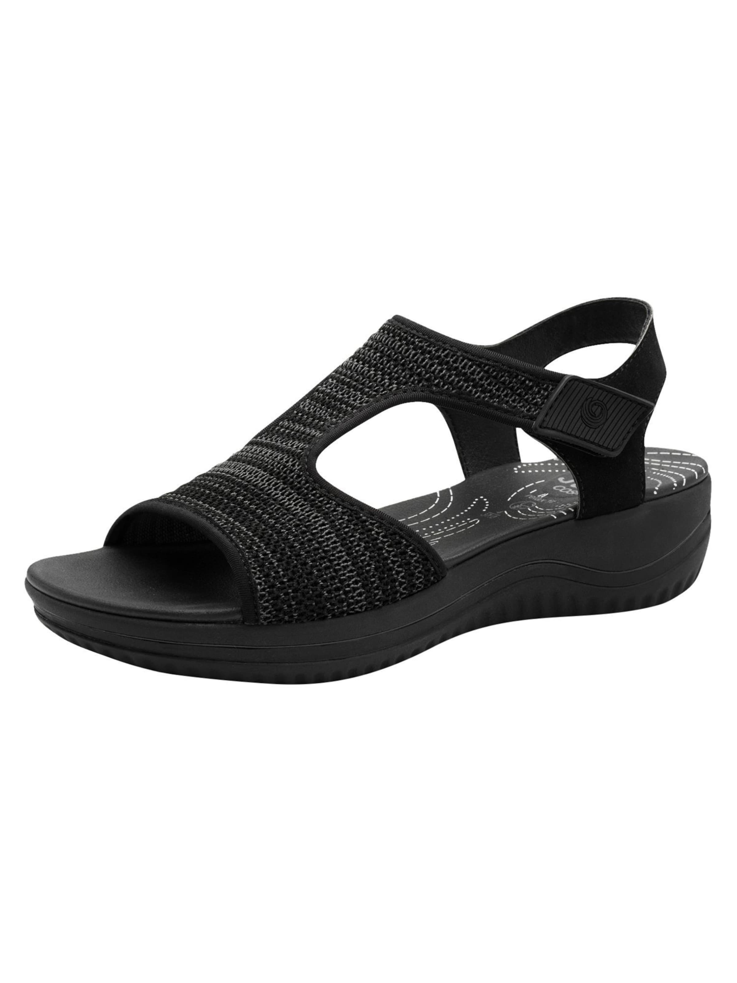 JANA Sandale in Schwarz: Vorderseite