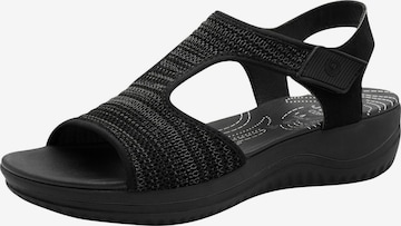 JANA Sandal in Black: front
