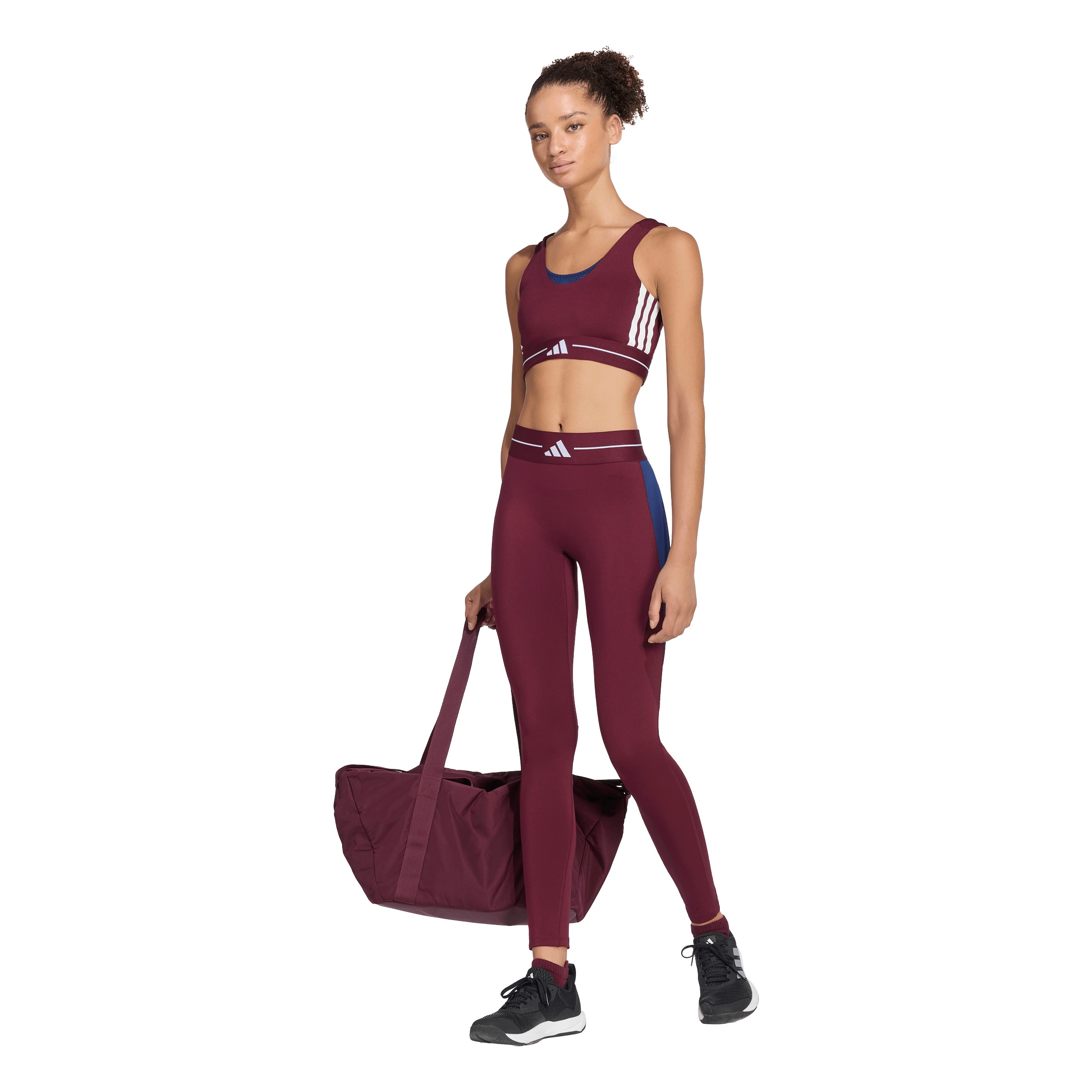 ADIDAS PERFORMANCE Skinny Fit Спортен панталон 'HYG DNA' в кафяво