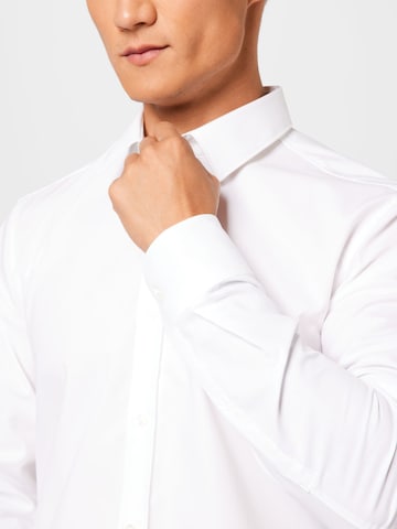 HUGO Red Slim fit Button Up Shirt 'Elisha' in White