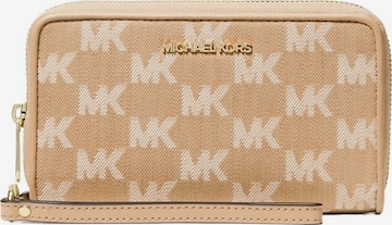 Porte-monnaies 'Lg Flat Mf Phn Case' Michael Kors en beige : devant