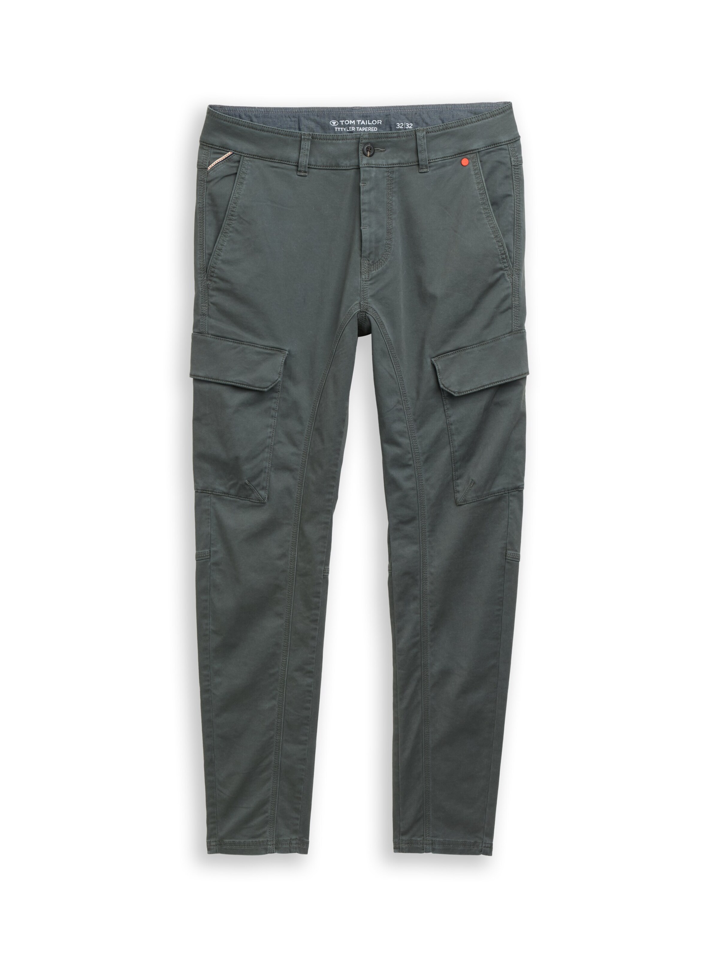 Pantaloni cu buzunare 'TYLER' de la TOM TAILOR pe verde: față