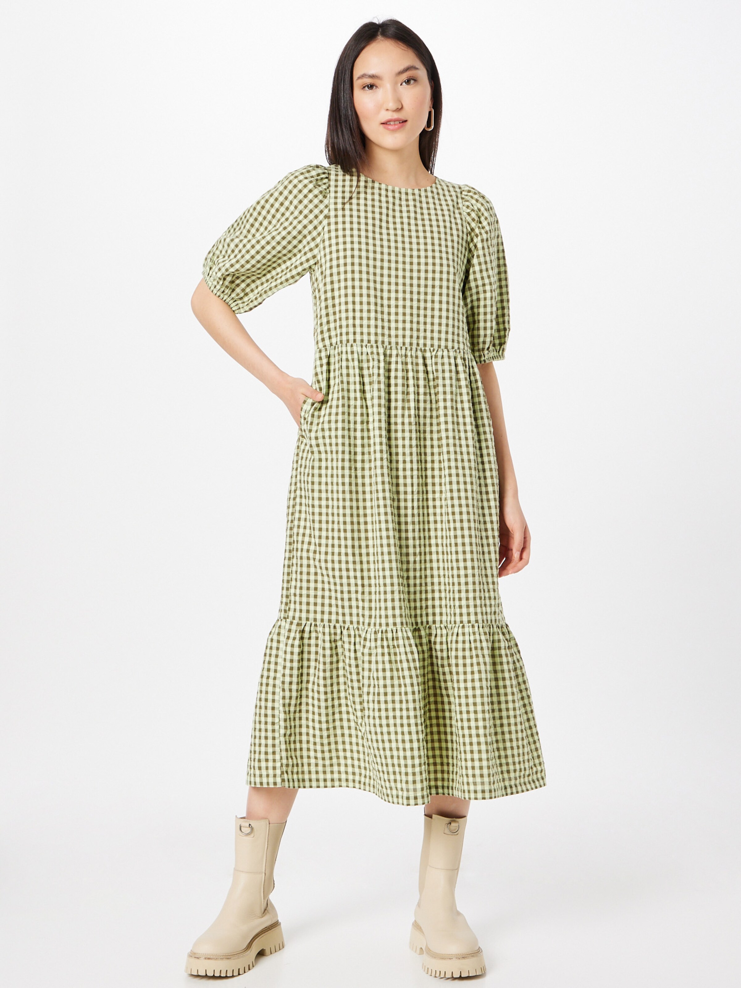 Frauen Kleider TOM TAILOR DENIM Kleid in Grün, Hellgrün - VR45495 Frauen Kleider TOM TAILOR DENIM Kleid in Grün, Hellgrün - VR45495