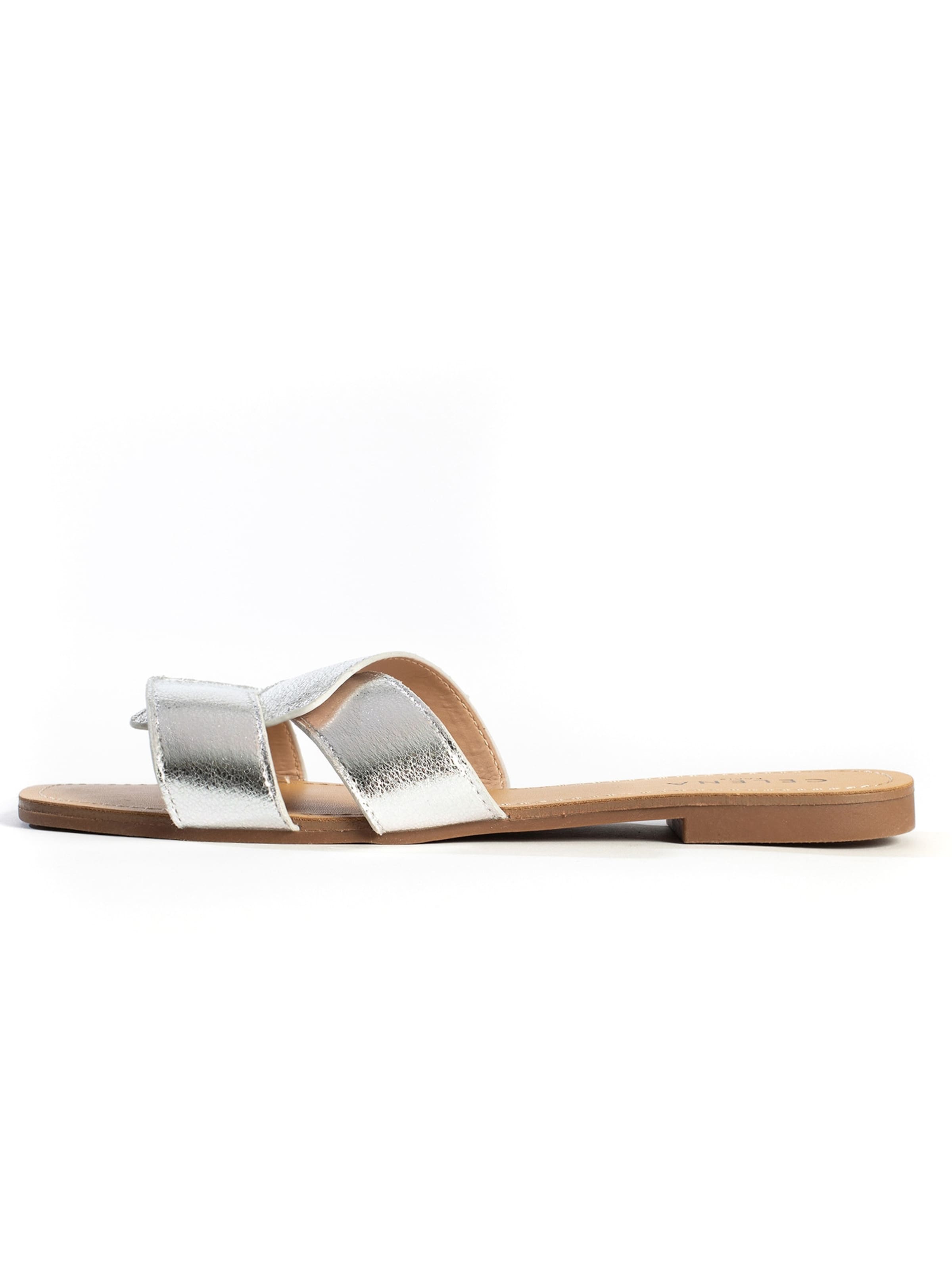 Celena Sandal 'Celeste' in Silver: front