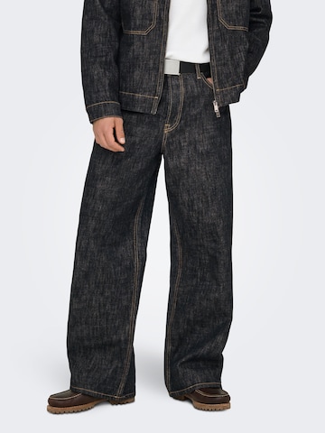 Only & Sons - Pierna ancha Vaquero 'ONSREMI' en negro: frente