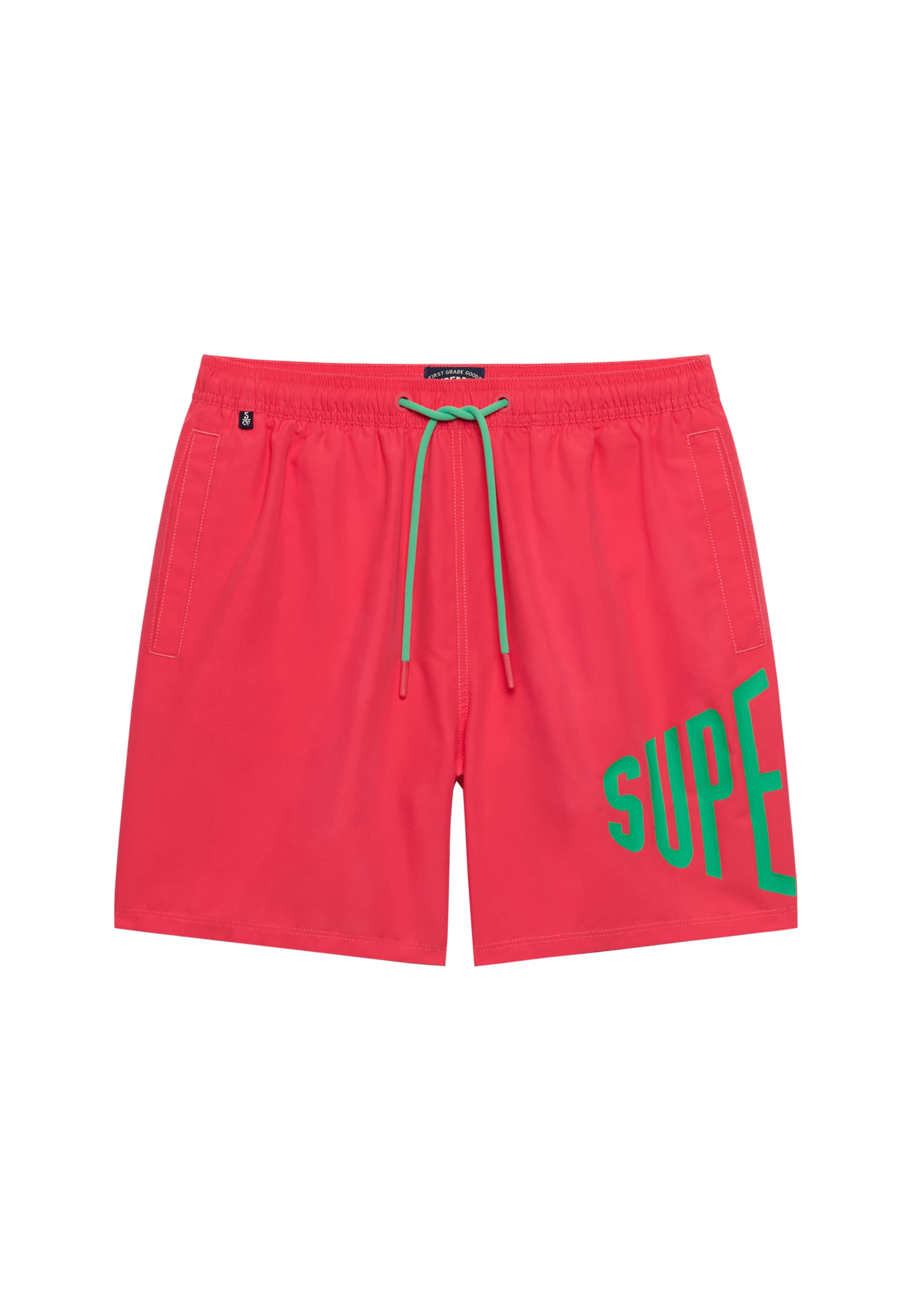 Superdry & Co Zwemshorts in de kleur Spar / Framboos, Productweergave