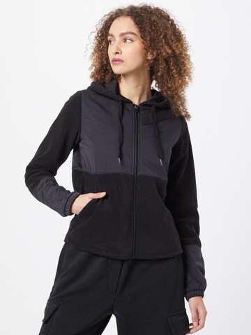 ONLY PLAY Athletic Fleece Jacket 'NATE' in Black: front