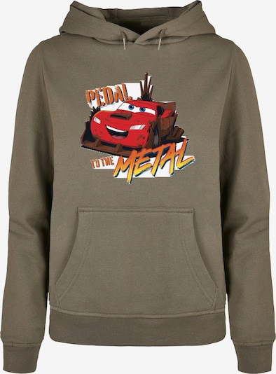 ABSOLUTE CULT Sweatshirt 'Cars - Pedal To The Metal' in gelb / oliv / rot / weiß, Produktansicht