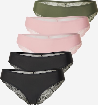 Hunkemöller Tanga gaćice u tamno zelena / šljiva / crna, Pregled proizvoda