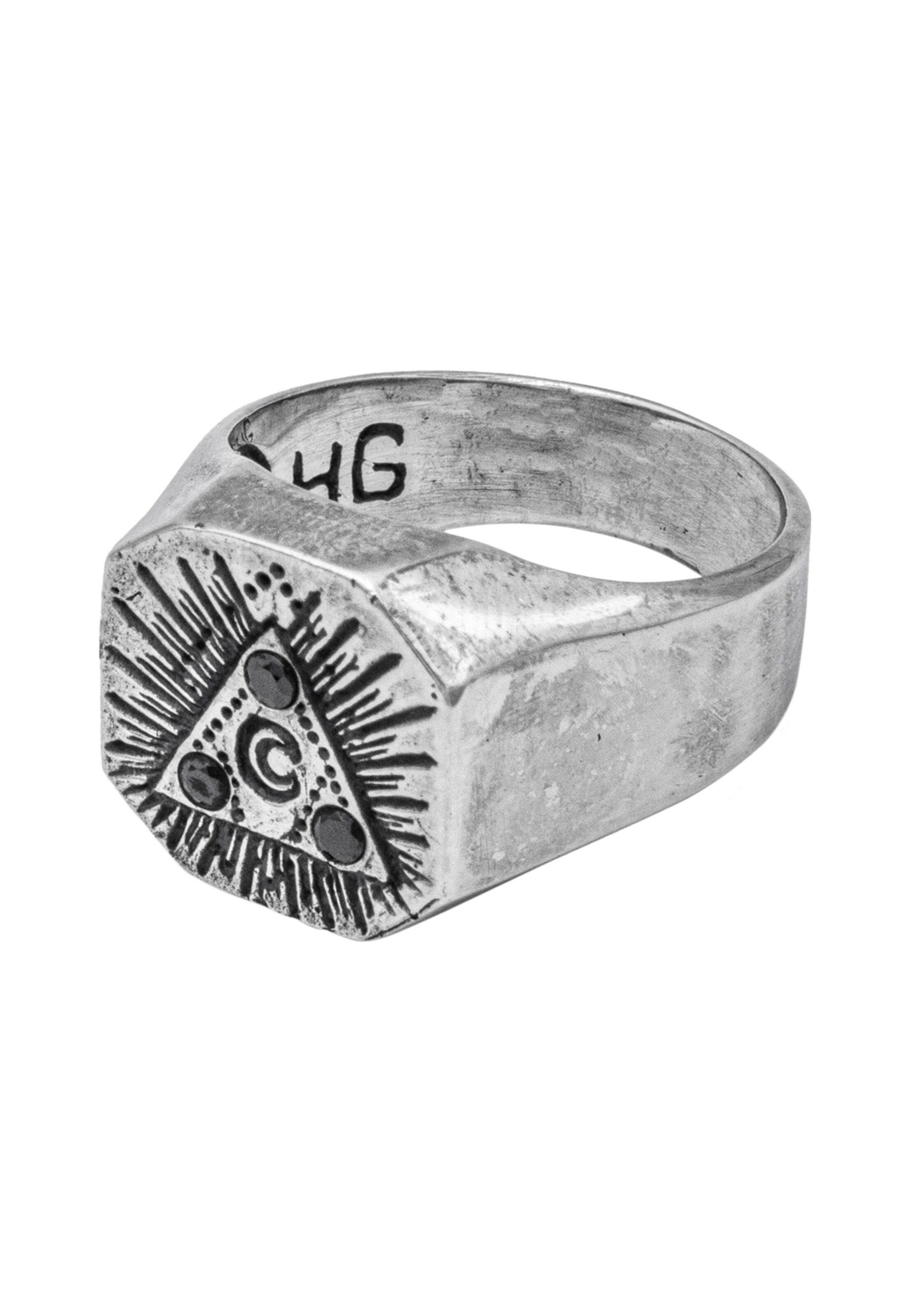 Haze&Glory Ring 'Pyramid' in Silber