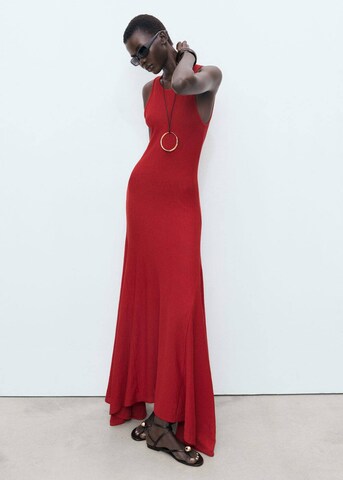 MANGO Strickkleid in Rot