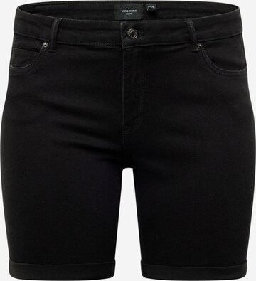 Vero Moda Curve Slimfit Jeans 'LUNA' i svart: framsida