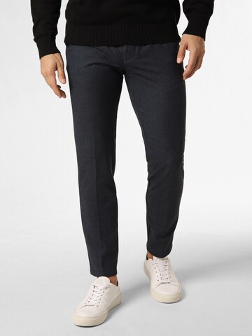 Finshley & Harding Slimfit Hose 'Tyler' in Blau: Vorderseite