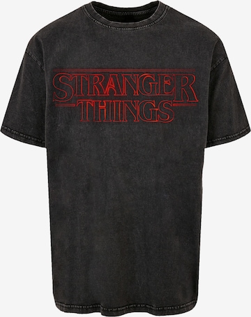 F4NT4STIC T-Shirt 'Stranger Things Netflix TV Series' in Schwarz: predná strana