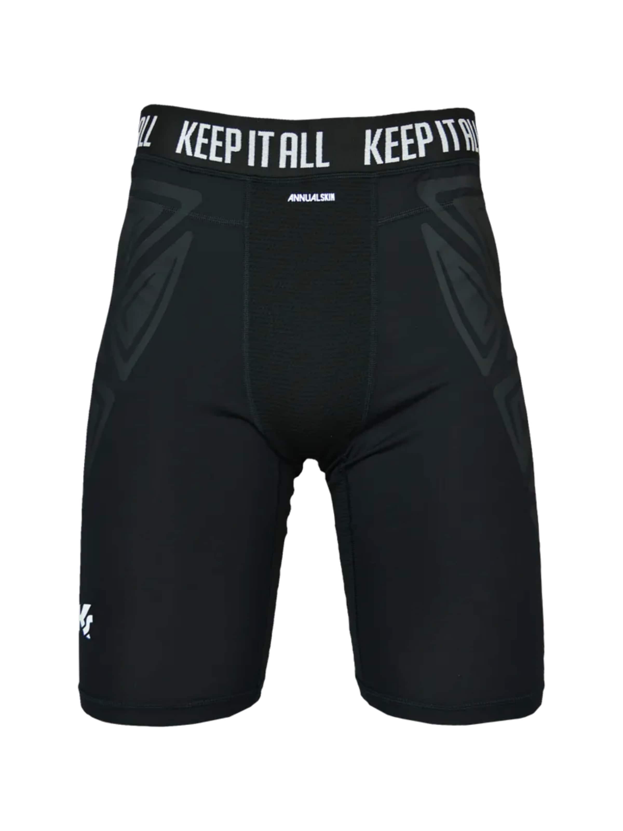 KEEPERsport Sportunterhose 'Unterziehhose ohne Polsterung (kurz)'‌‌‌‌‌ in Schwarz: Vorderseite