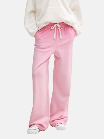 TOM TAILOR DENIM Wide leg Broek in Roze: voorkant