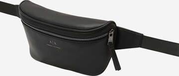 ARMANI EXCHANGE Fanny Pack in Black: front