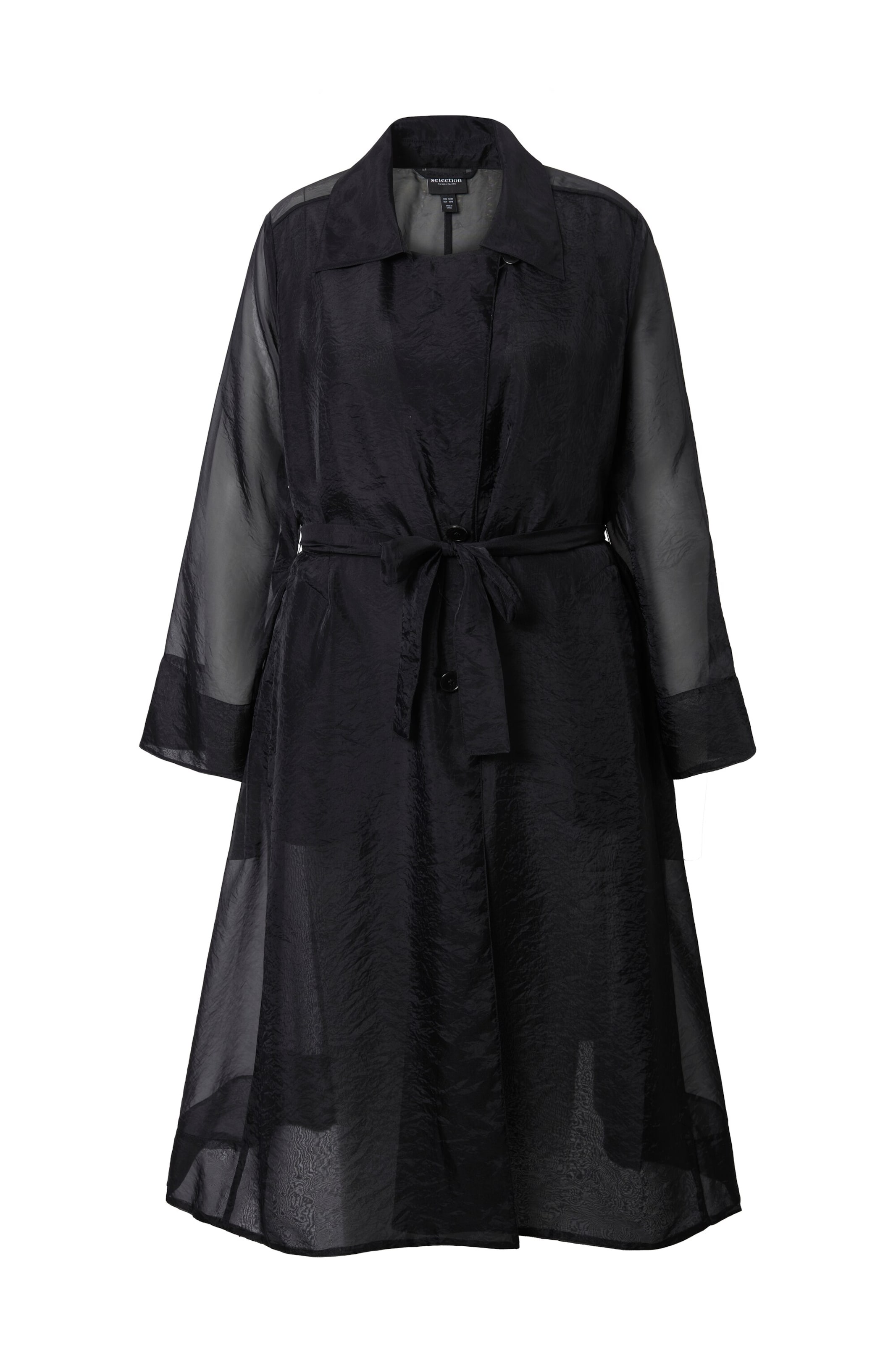 Ulla Popken Kimono in Schwarz: Vorderseite